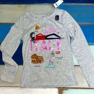 Gap Kids "Italy" Long Sleeve T Shirt NWT
